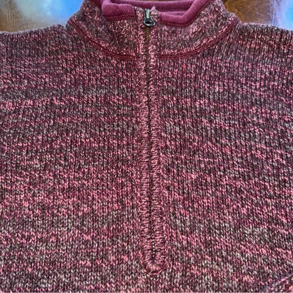 Woolrich women’s 1/4 zip mock neck pullover sweater purple pink size small - Picture 6 of 11